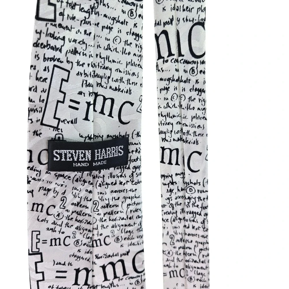 Steven Harris Mens Neck Tie Necktie Albert Einstein E=MC2 Novelty Whimisical‎